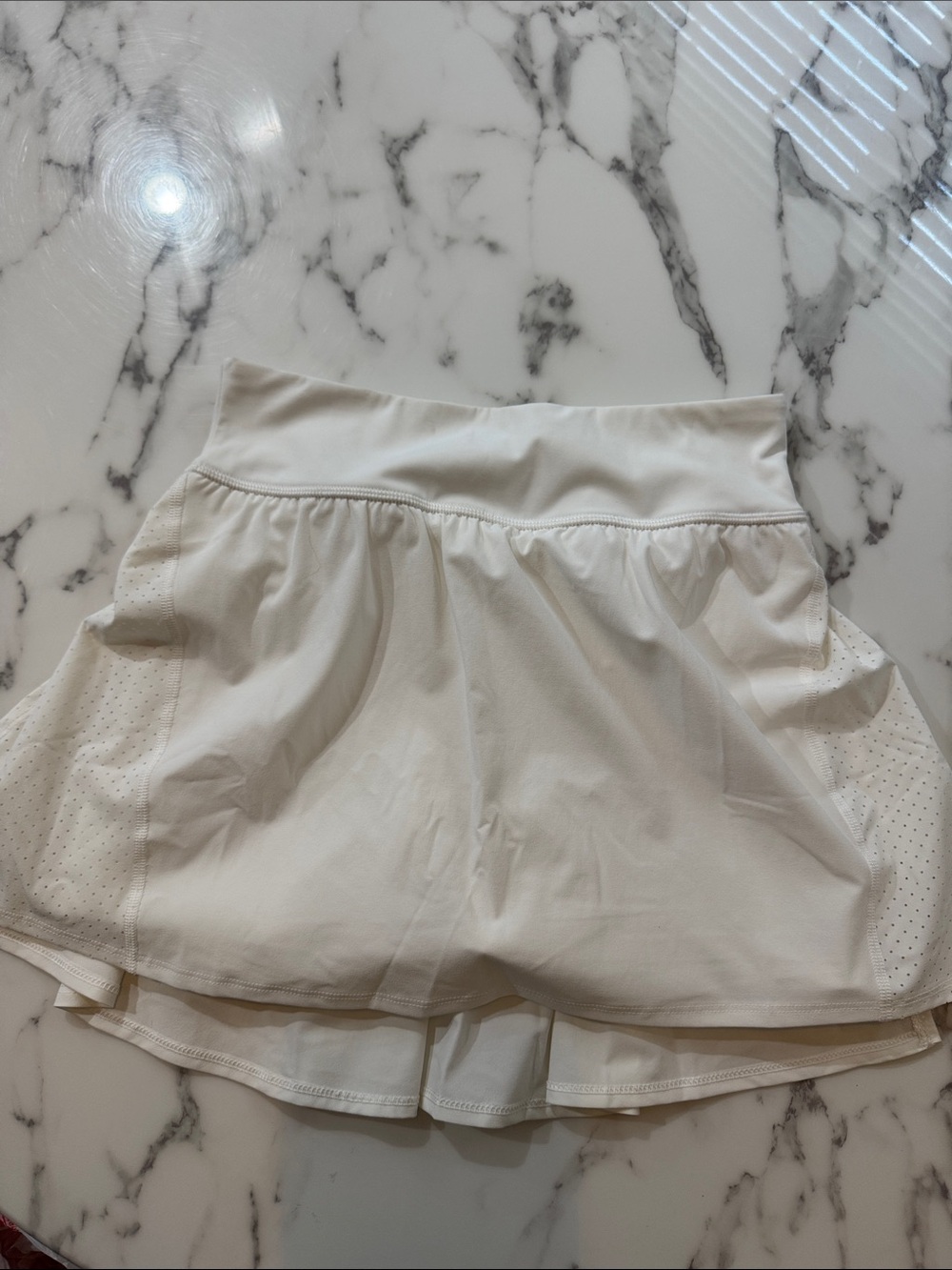 SPANX White Athletic Skort with Perforated Side Panels